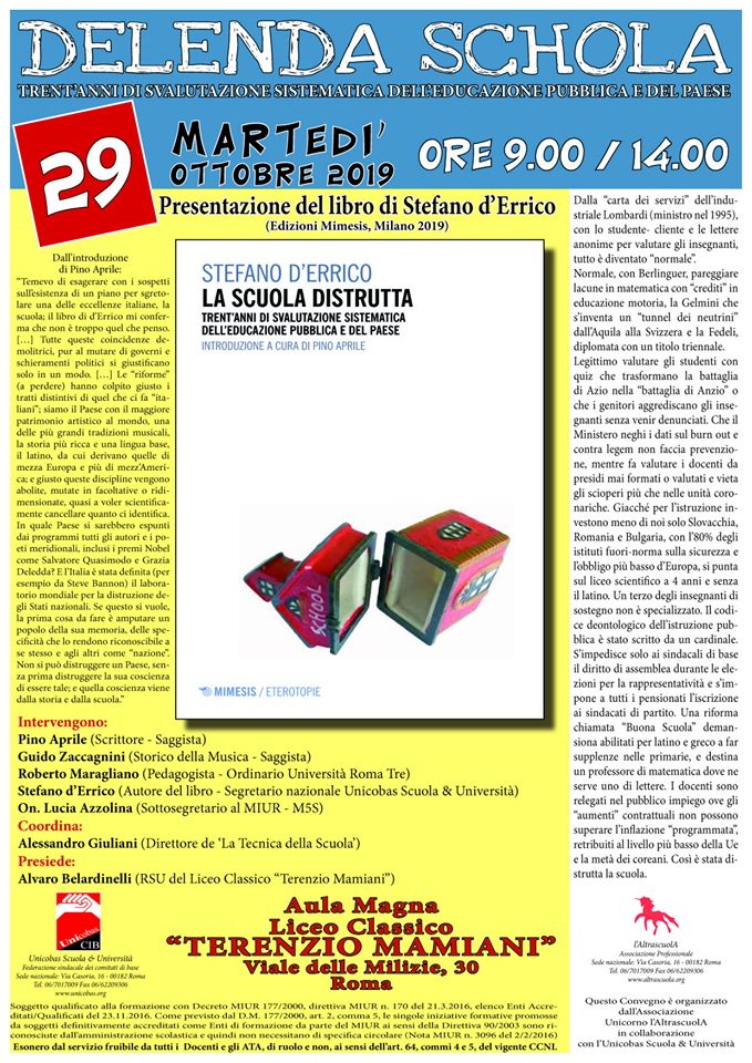 23.10.19 – Convegno “Scuola Oggi”