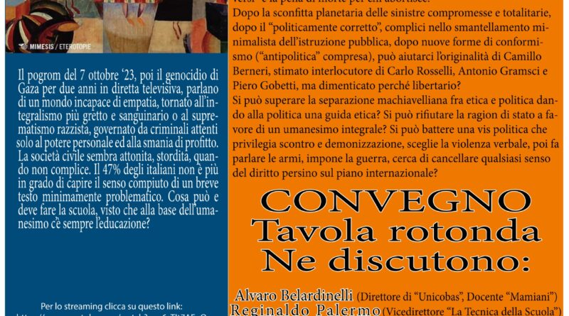 CONVEGNO DEL 29 OTTOBRE 2025 “ETICA LIBERTARIA VS ANTIPOLITICA E DISEDUCAZIONE”